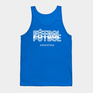 SCNT016 - Futbol Argentina Flag Colored Letters Tank Top